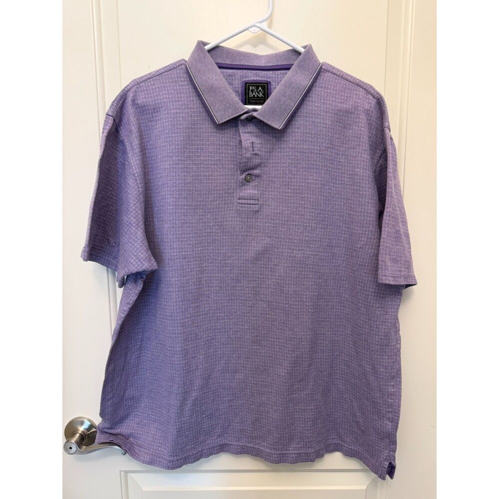 Jos. A. Bank Traveler Purple Diamond Polo L - Picture 3 of 8